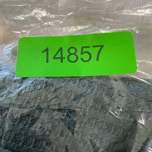 CHASER Women's Grayish-Green Thermal Waffle Knit Button Cuff LS Shirt Medium - Picture 12 of 12